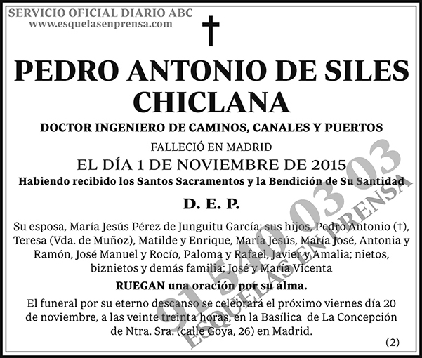 Pedro Antonio de Siles Chiclana